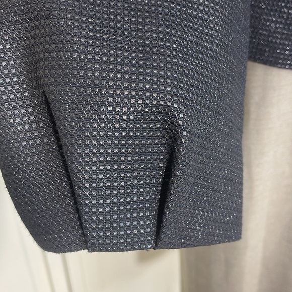 Doncaster 2Pc Women’s Suit Skirt Sz 8 Black Beige Embellished Collarless Career - Picture 6 of 16